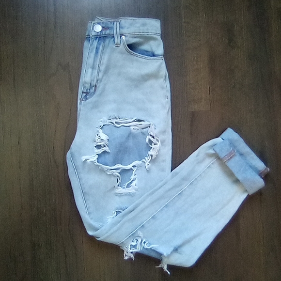 -BDG Urban Outfitters Destroyed High Rise Mom Jeans - Picture 2 of 12